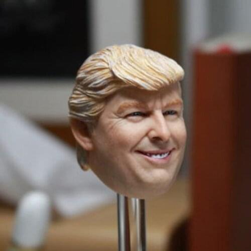 1/6 Trump Smiling Head Sculpt Male Soldier Head Carving Model Fit 12'' Action Figure Body Dolls