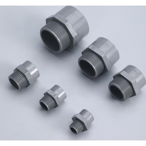 1PCS of PVC Hose Connector Garden Hose Fittings Threaded Reducing Nipple Connector IBC Tank Valve Adapter