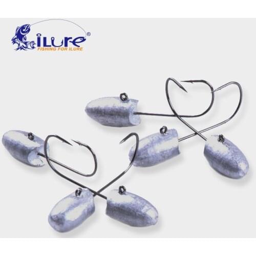 10 Pcs/lot Jig head 1.8g/2.7g/3.5g/5g High Carbon Steel Hooks Soft Worm Lure Hook Lead Head Fishing Tackle Accessories Pesca