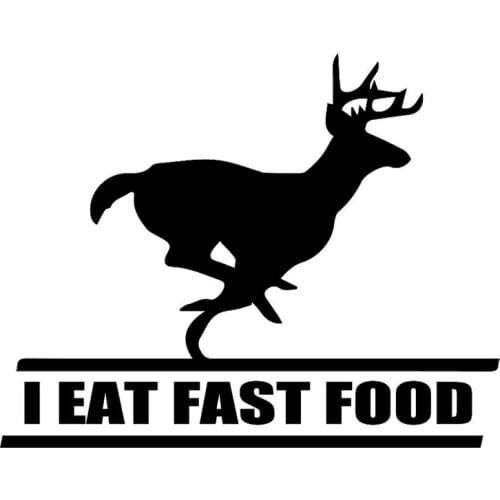 15.6cm*12.2cm I Eat Fasht Food Fashion Car-Styling Vinyl Car Sticker S4-0657
