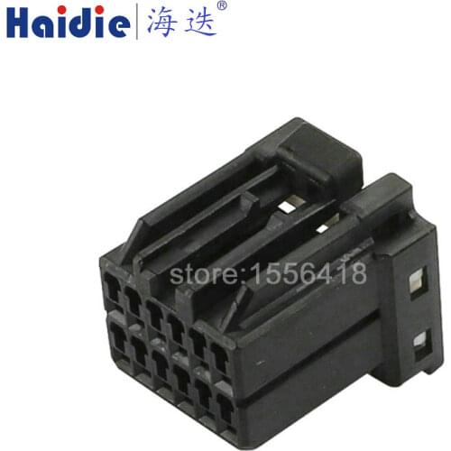 2sets 12pin auto electric unsealed plug plastic female connector with terminals 175965-2