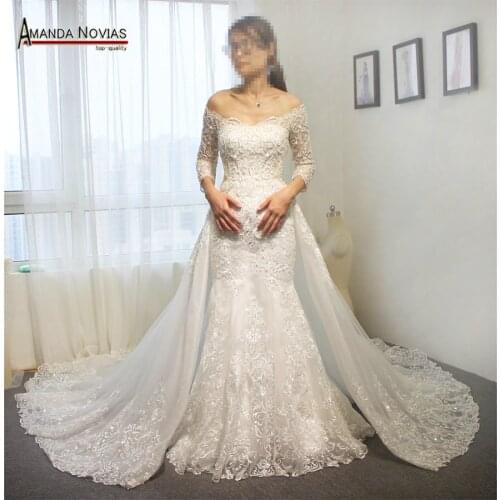 2019 new arrival wedding dress two in one wedding dress