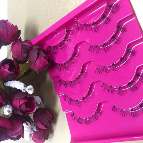 5 Pairs Bottom Lashes Makeup Handmade Natural Under Lashes False Eyelashes Lower Bottom Eye Lashes Free Shipping