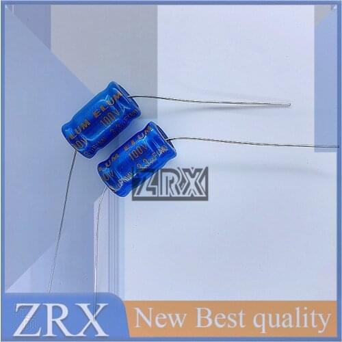 5pcs 100v3.3uf 3.3uf100v electrodeless axial horizontal audio electrolytic capacitor volume: 10 * 17