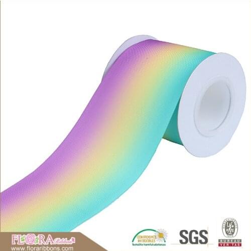 50yards/lot)FLORA Ribbons new ombre grosgrain ribbon for bows