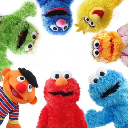 7styles 22-35cm Cartoon Anime Sesame Street Elmo Oscar Cookie Grover Zoe Ernie Big Bird Stuffed Plush Toy Doll Children Gift