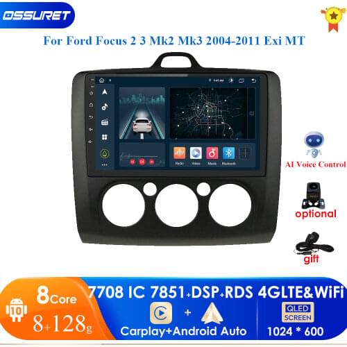 Android 10 Car Radio Multimedia Player For ford focus 2 3 Mk2 Mk3 2004-2011 CarPlay AutoRadio Stereo GPS Multimedia Audio RDS PC