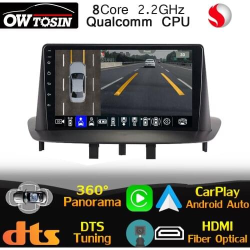 Qualcomm 8Core Android Car Multimedia Player For Renault Megane III Fluence 2009-2016 GPS 360 Panoramic Radio Head Unit CarPlay