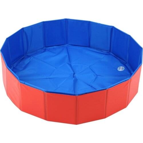 Pet Swimming Pool Grooming Bath Pool Large Bathtub Red Composite Cloth Dog Wash Pool Pet Products