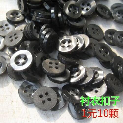 Free shipping 200pcs/lot black buttons shirt buttons clothes accessories 11mm