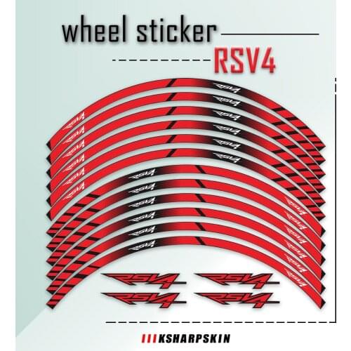 Free Shipping Suitable For APRILIA RSV4 RSV 4 Motorcycle Refitting Waterproof Reflective Wheel Hub Sticker Personality Decal