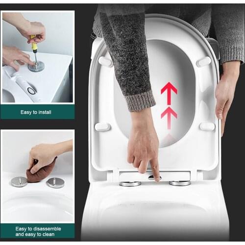 Household Toilet Seat For Home Replacement Cover Durable Universal Thickened Household White Easy To Clean