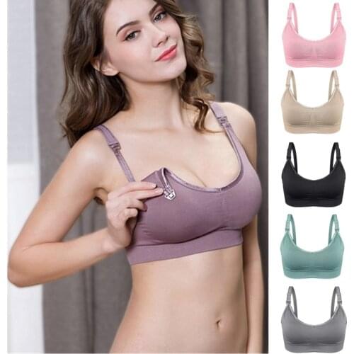 Pregnant Women Feeding Breastfeeding Bra Maternity Nursing Bra Wire Free Comfortable Breathable Stretchy Soft Nursing Bralette