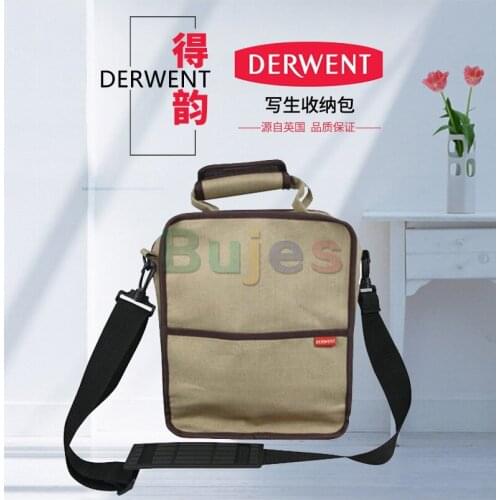 Derwent Pencil Case,Canvas Carry-All Bag Pencil Holder with Removable Shoulder Strap,Holds Up To 132 Pencils Supplies (2300671)