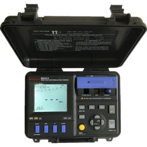 MASTECH MS5215 High Voltage Digital Insulation Resistance Tester Megometro Megger 5000V 3mA, Temp(-10-70C)