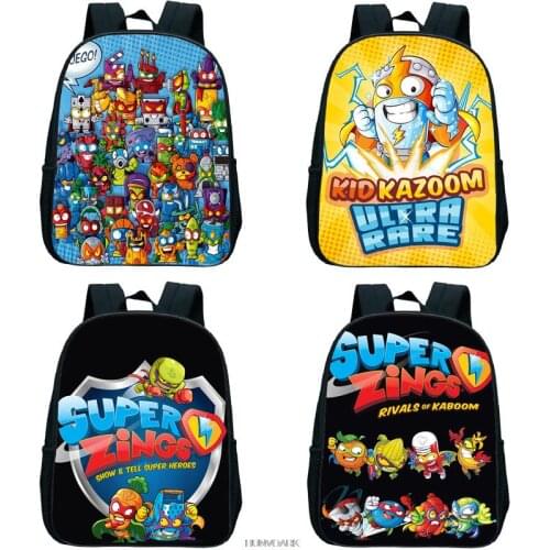 Children Super Zings Kindergarten Backpack Child Superzings School Bag Toddler Cartoon Bookbag Kids Mochila Back to School Gift