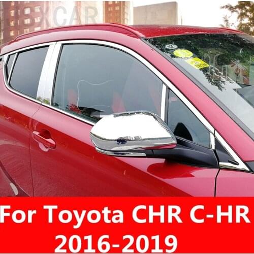 For Toyota CHR C-HR 2016-2019 High quality stainless steel Car window trim strip glass frame protection Article Exterior