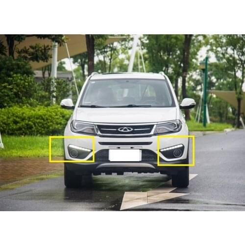 1pcs DRL White color Daytime Running Light Day light kit for Chinese CHERY TIGGO5 SUV 2016-2018 Auto car motor parts