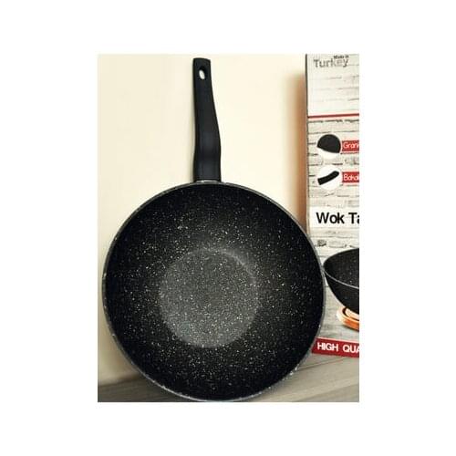 Granit Nonstick black &grey color stylish 28cm woks