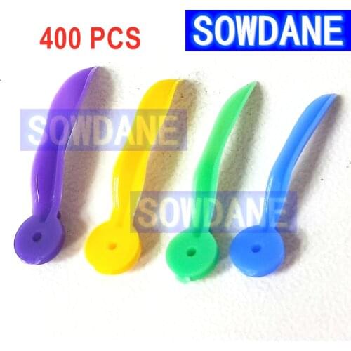 400pcs Disposable Dental Wedge with Hole All 4 Sizes Diastema Tooth Wedge Medical Plastic Arc Concave Design Dentist Tool