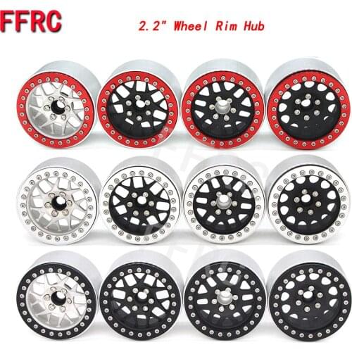 4PCS Aluminum Alloy Metal 2.2 Inch Wheel Rim for 1/10 RC Crawler Axial SCX10 RR10 90053 AX10 Wraith 90056 90045 90048 S46