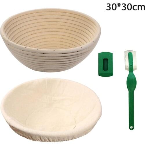 Round Rattan Bread Proofing Basket With Cover Sourdough Proving Basket Bread Rising Baskets Bakery/Cafe