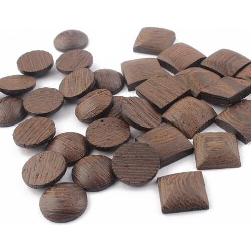 1pack Round Square Triangle Wood Flat Back Cabochon 14mm 25mm 30mm Cabochon Cameo For DIY Jewelry Findings Making