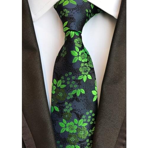 8cm Fashion Men Floral Tie Unique Embroidered Flowers Necktie for Wedding