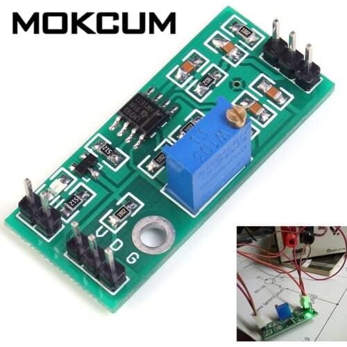 LM393 Voltage Comparator Module Signal Waveform Adjustable High Low Level/Load Drive Dual Channel 4.5-28V High Voltage Module
