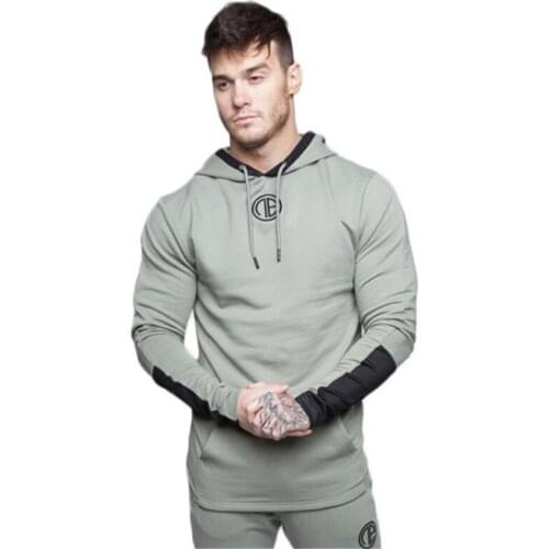 New Autumn Men tight Hoodie Brand Mens Casual Streetwear Mens Fashion Printing Sweatshirts Gyms Fitness Menswear Hip Hop
