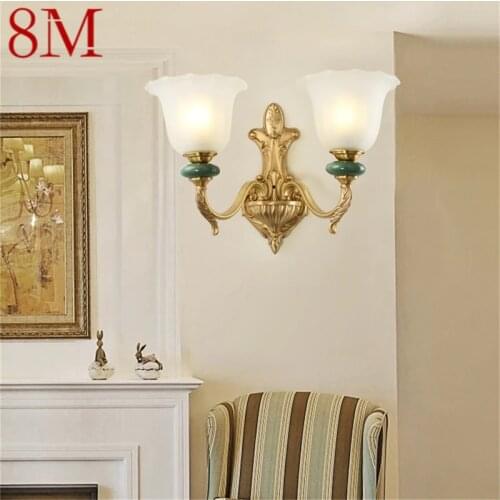 8M Copper Sconce Wall Lamp Contemporary Luxury Design Ceramic Light Indoor For Bedroom Corridor Hotel