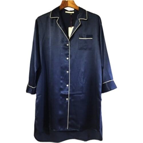 Women 2020 New Nightdresses Silk Service 's Home Service 100 Silk Nighty Set Luxury Long Sleeve Casual Fashion FemaleNightgown