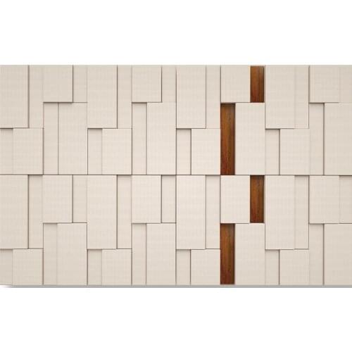Wallpaper for walls 3 d for living room Beige cloth three-dimensional square wood grain 3d TV background wall