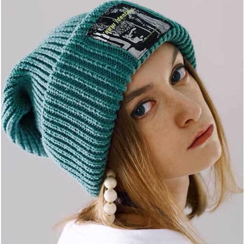 Autumn And Winter Hat Female Ins Wild Pile Hat Thickened Warm Knitted Hat Japanese Casual Tide Woolen Hat