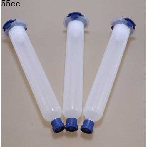 55cc EFD Plastic Barrel, American New Style Dispensing Syringe Red Black Transparent Glue Tool Liquid Dispenser