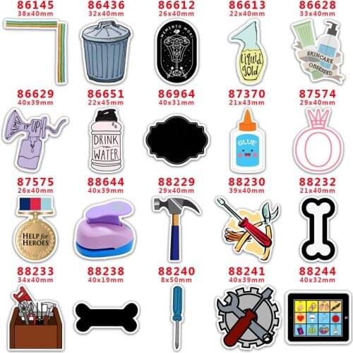 DIY Craft Supplies Sewing Accessories Cartoon Printed Planar Resins Mold 10 Pieces. PR-86145