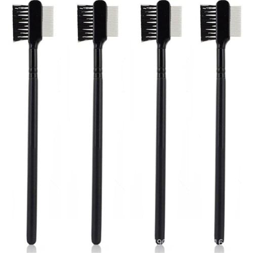 1pc Professional Eyebrow Brush Portable Eyebrow Comb Double Sides Makeup Brush Eye Brow Shaper Shaping Tool Beauty Accessories