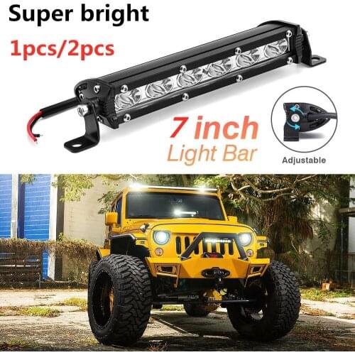 1pcs/2pcs 7Inch 18W LED Work Light Bar Offroad LED Bar For 4X4 4WD Truck ATV SUV Offroad Car Motorcycle fog lamp driving lights