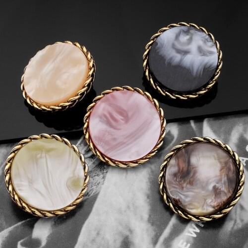 5Pcs/lot 18-25mm Luxury round ink painting buttons High-end coat woolen coat cashmere sweater buttons C147