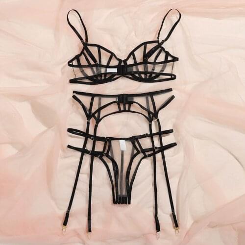 Mesh Perspective Sexy Lingerie Women Underwear Set Seamless Sexy Bra Set Ladies Fashion Erotic Lenceria Sensual Woman Brief Sets