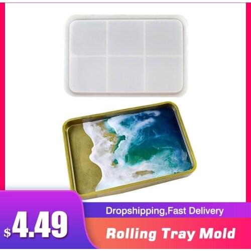 Silicone Rolling Tray Mold Jewelry Holder For DIY Epoxy Resin Moulds Tray Jewelry Making Tools DIY Crafts Table Decoration Tools
