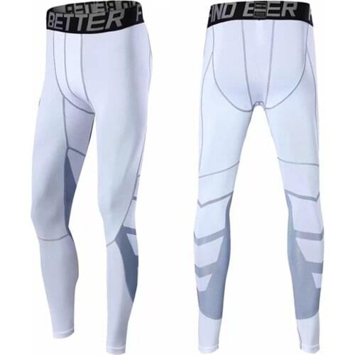 RunningGym Sports Fitness Quick Dry Fit Joggings Workout White Black Mens Compression Pants Men Sport Tights Leggings Mens for