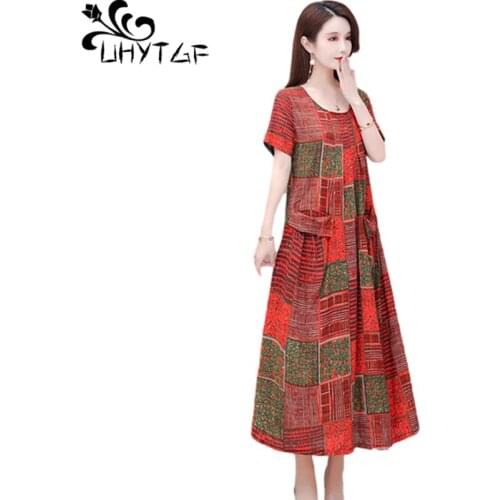 Летние платья в клетку UHYTGF China At AliExpress