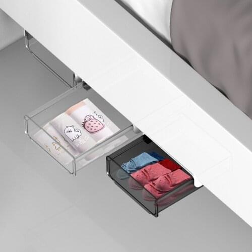 Under Desk Drawer Storage Box Creative Hidden Cosmetic Packing Box Make Up Pen Under Desk Dormitory Stationery Box
