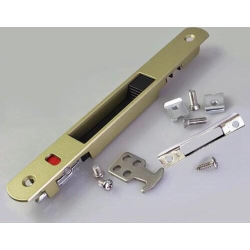 Sliding Door Mortise Lock Aluminum Alloy Sliding Door and Window Hook Lock Hook Latch Replacement Latch Lock for Patio Doors