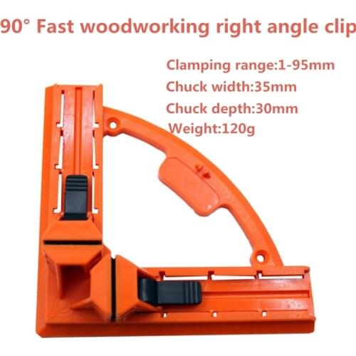 90 Degree Right Angle Clamp 95mm Reinforced Fixed Picture Frame Clip DIY Glass Clamp Woodworking Hand Tool