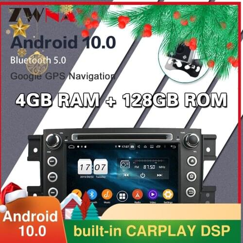 128G Carplay Android 10.0 DVD Player for Suzuki Grand Vitara 2005-2010 2011 2012 2013 BT GPS Navi Audio Radio Stereo Head Unit
