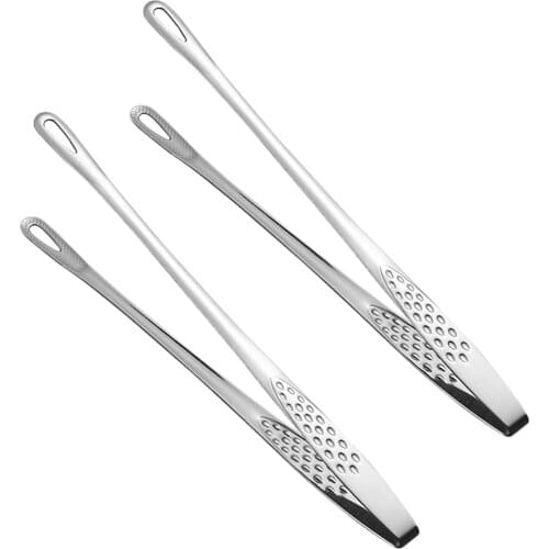 2 Pieces Food Tongs, Stainless Steel Toaster Tongs Food Tweezers, Grill Tongs Kitchen Cooking Tool Anti-Heat Bread Clip