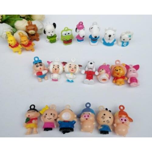 50pcs/lot Cartoon Aniamls Dog Sheep Bear 3cm Capsule Dolls Kids Toys Birthday Gift Home Decoration
