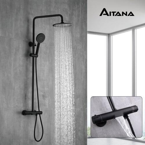 Aitana Black Shower Systems